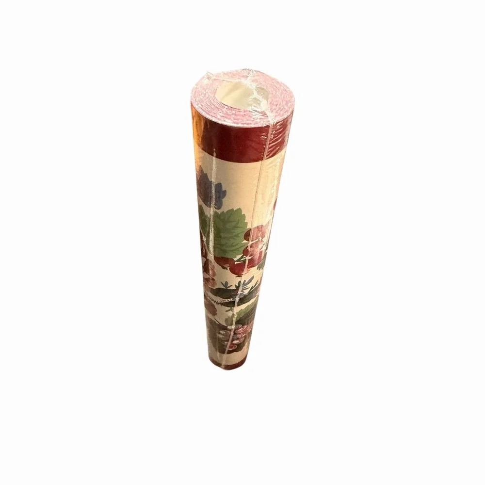 Waverly Wallcoverings Wallpaper Off-White Floral Design Vinyl 5 Yards Pre Pasted